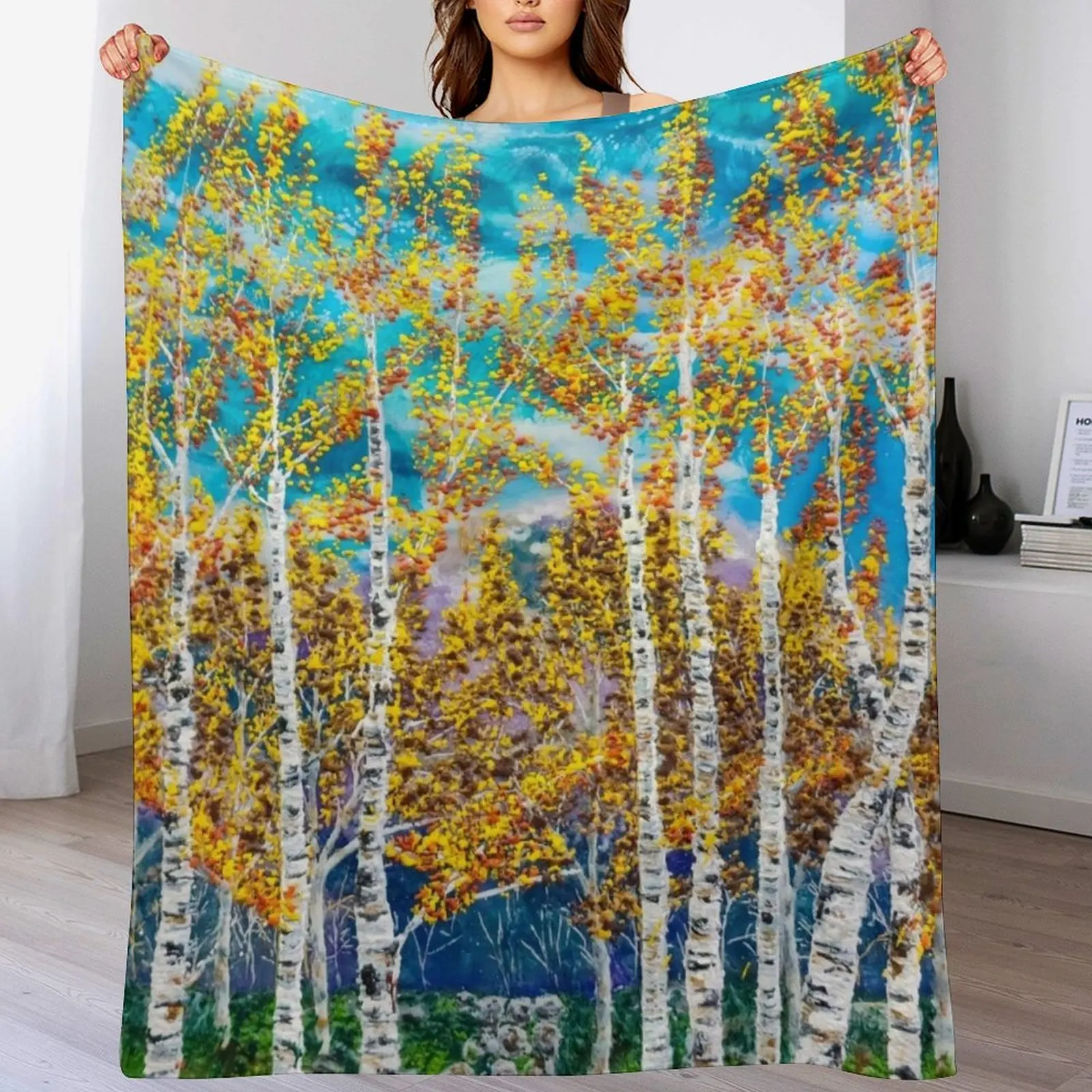 Aspens Throw Blanket