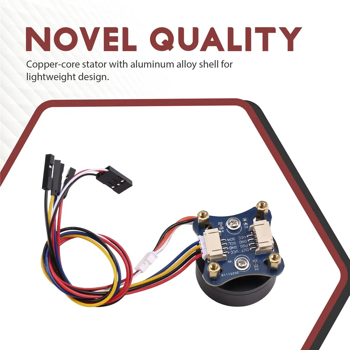 2804 Hohlwellen-Bürstenloser Gleichstrommotor mit AS5600 Magnetischem Encoder Hall-Sensor Außenrotor BLDC-Motor