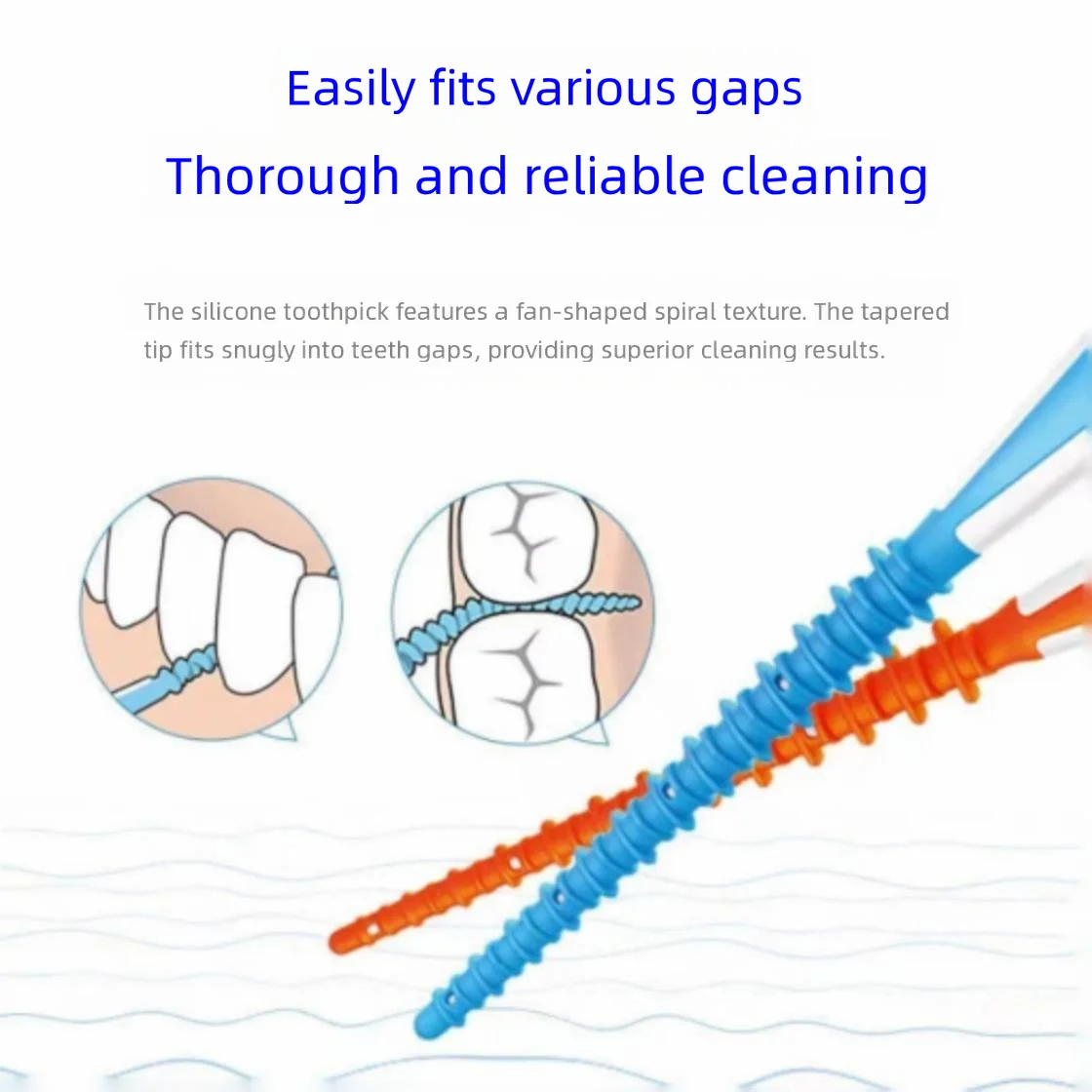 EasyPick XS/S M/L Soft Silicone Interdental Picks Bendable 150° Orthodontic Braces 0.2mm Tip Teeth Gap Cleaner