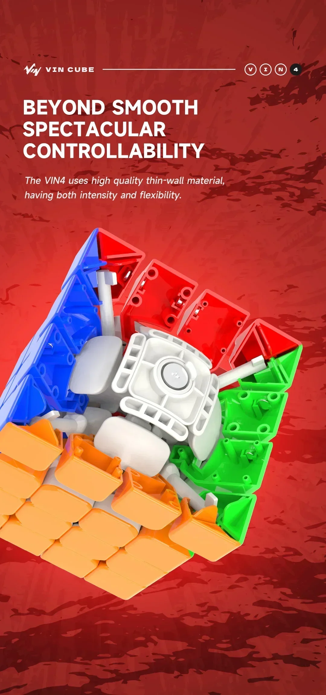 [ECube] Vin Cube 4M 4x4x4 Magnetic UV Vin 4 MagicCube MGC Designer Newest Magic Speed cube Vin Cube 4x4x4 Magic Cubes