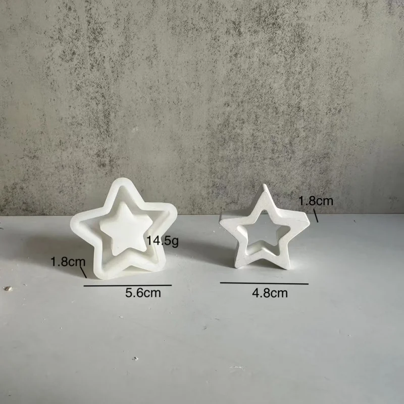 Patent Hollow Pentagram Silicone Mold XINGX Gypsum Mold Plaster Decoration Mold