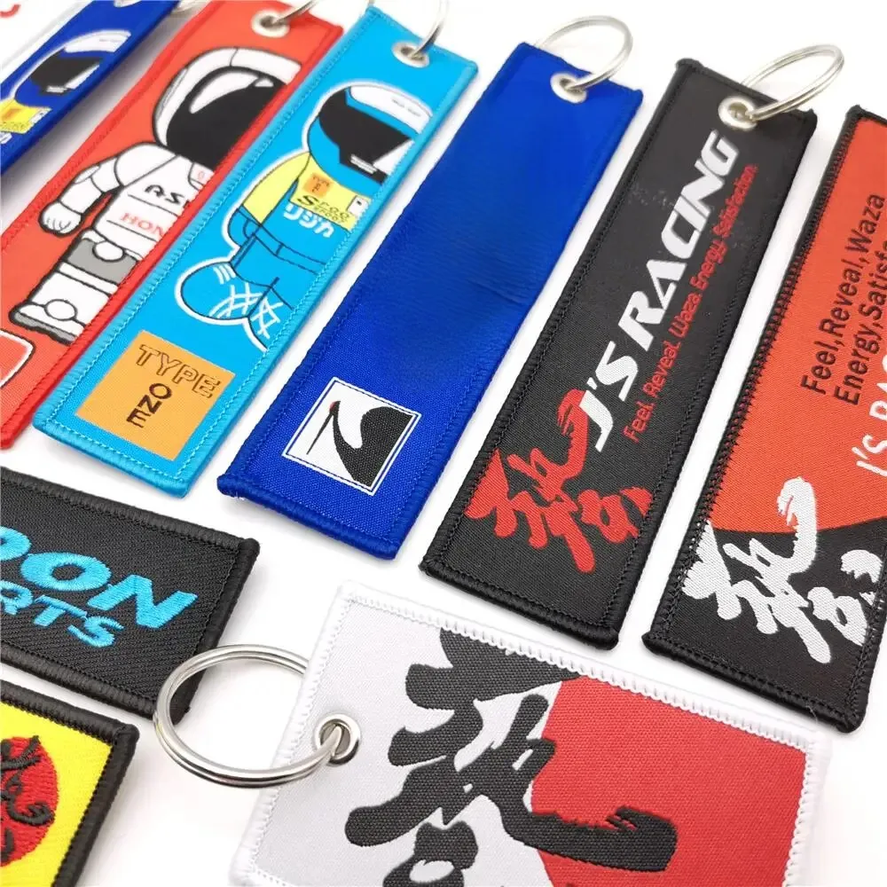 سلسلة مفاتيح السيارة المطرزة مفتاح حزام JDM نمط الحبل ل JS سباق الرياضة نوع أكل النوم سباق كيرينغ الملحقات #1