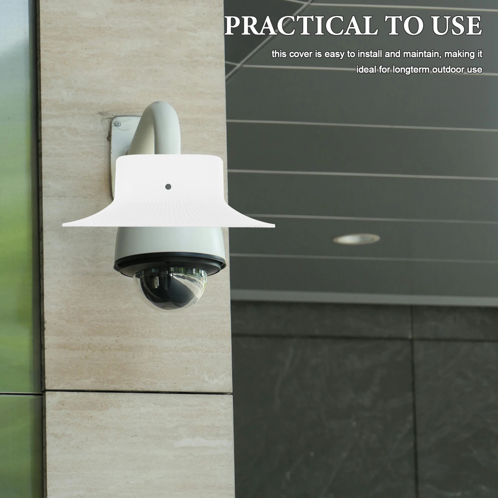 

Waterproof Camera Cover Outdoor Hood Dustproof Protector AntiPeep Shielding White Covers Plastic Dome Surveillance Security