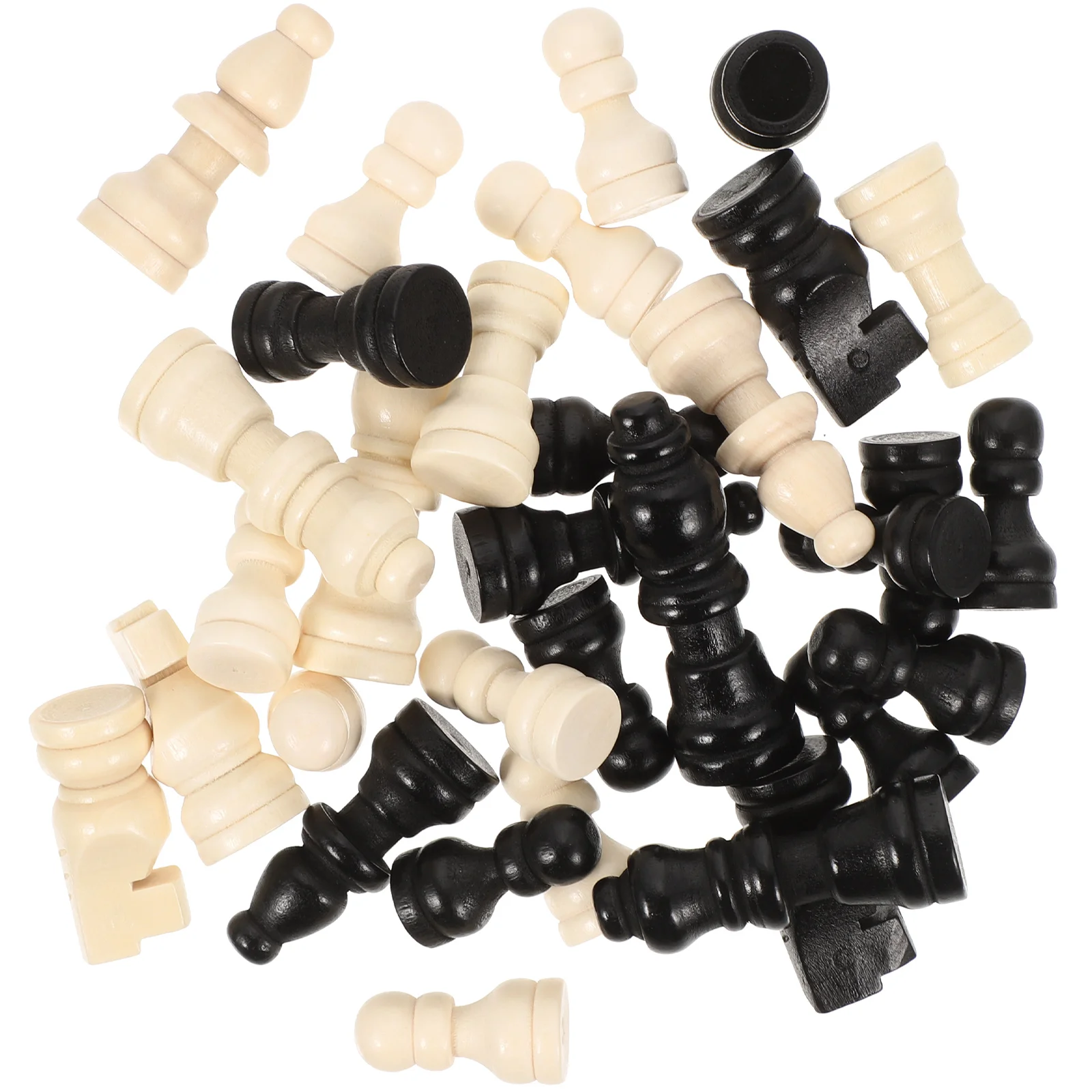 Wooden Chess Pieces Replacement Set 2 Sets Mini Travel Games Different Colors Board Game Accessories Chessboard