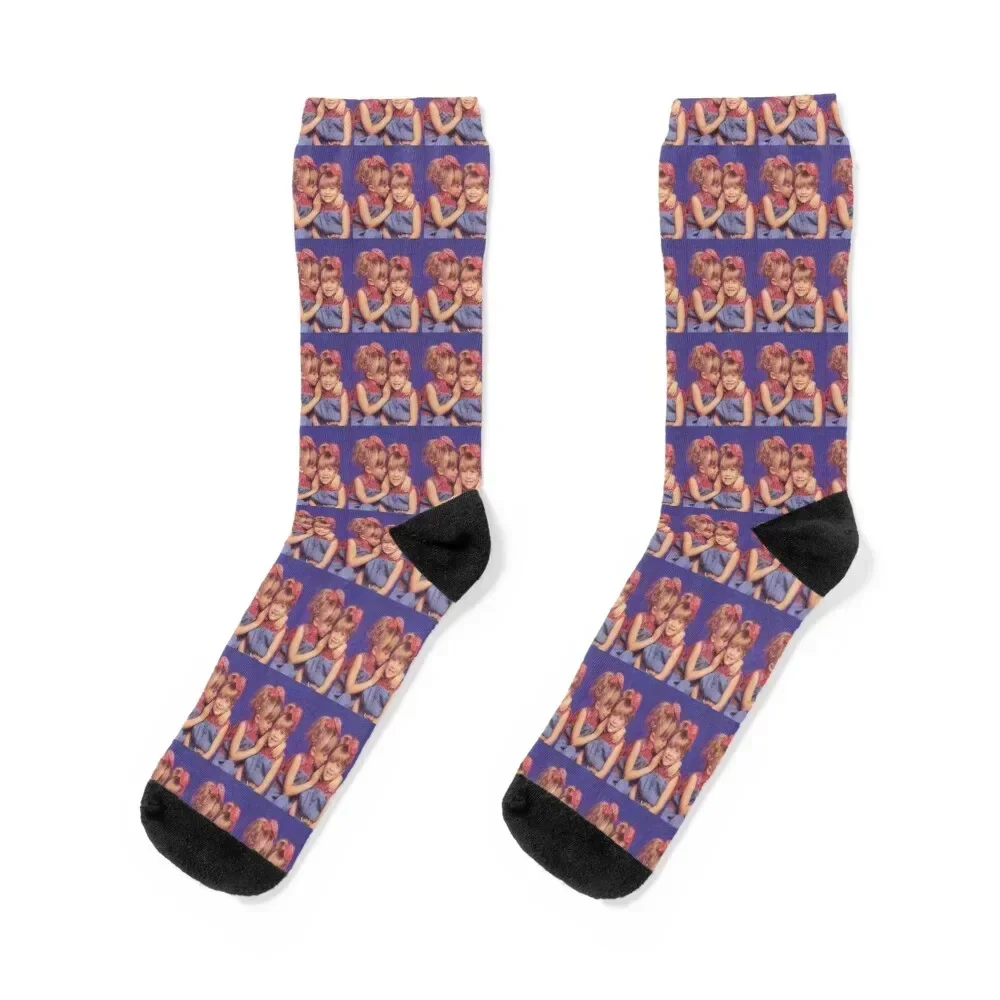 

Mary Kate and Ashley olsen twins very cute Socks hiking Stockings funny gifts crazy Women's Socks Men's