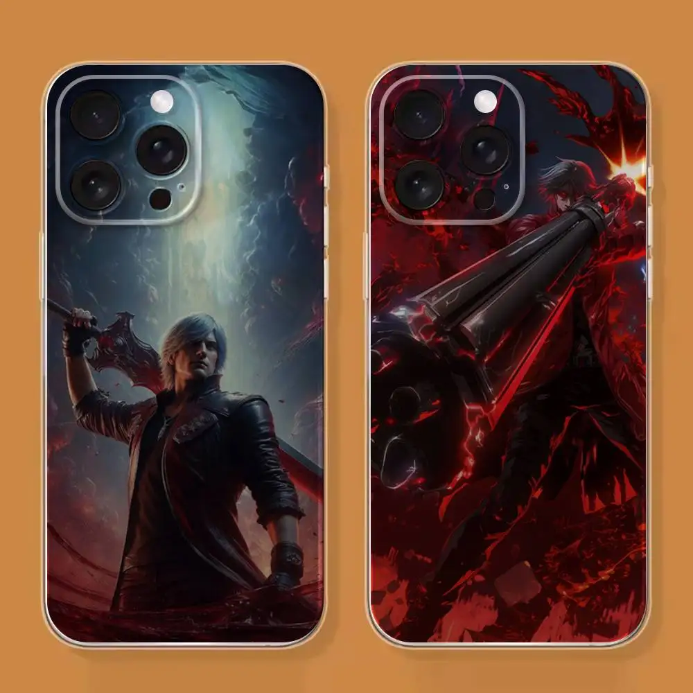 

Game D-Devil May Cry DMC Phone Case For iPhone 16,15,14,13,12,11 Plus,Pro,Max,XR,XS,X,7,8 SE,Mini Transparent Silicone Soft