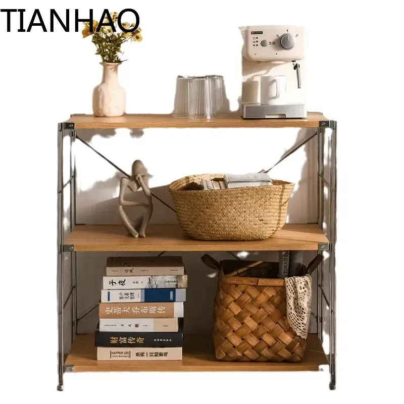 StorageFloor To Ceiling Multi Story Kitchen and Living Room Combination Snack Cutlery Book Storage Rack