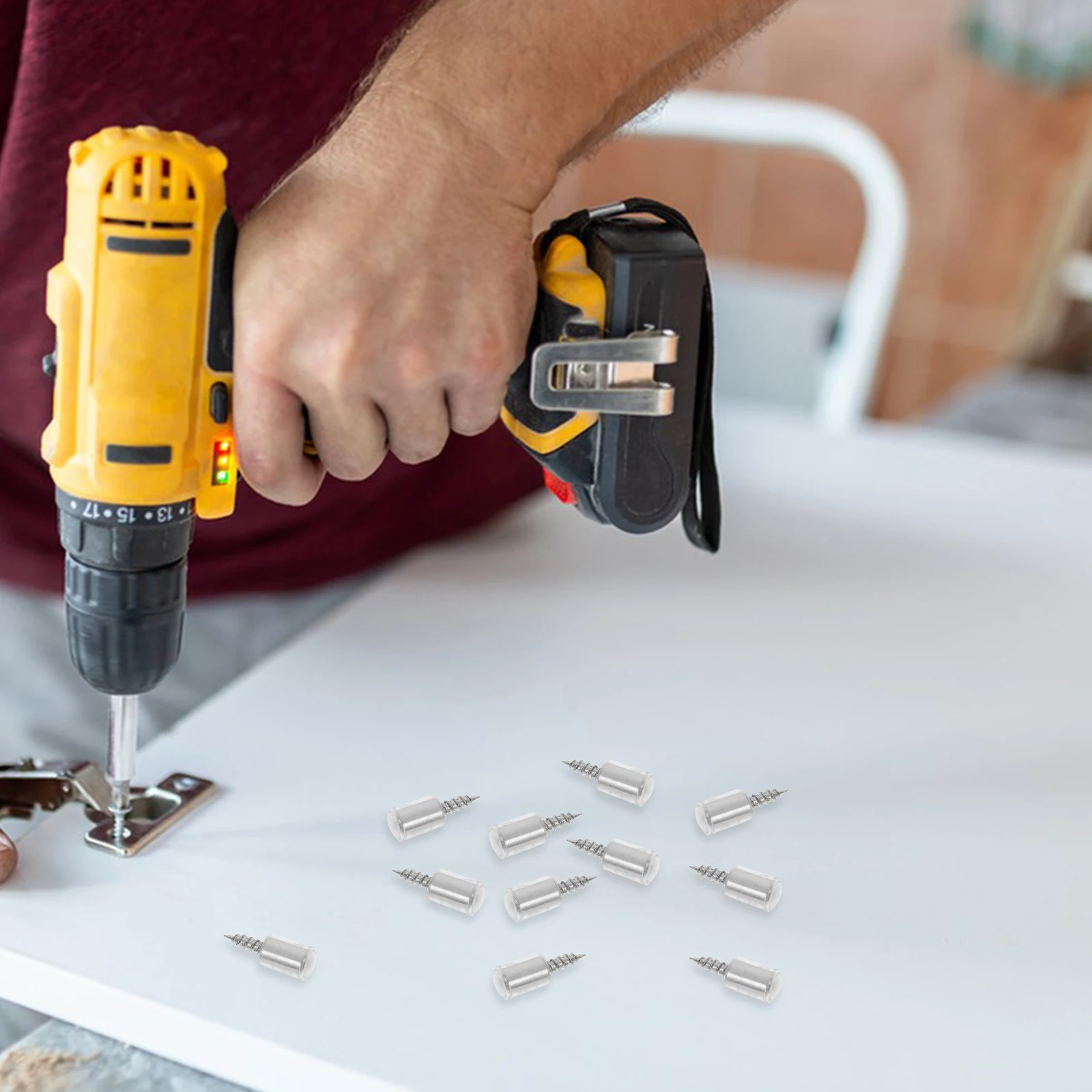 

100pcs Metal Self Tapping Screw Cabinet Laminate Support Shelf Holder Rubber Sleeve Furniture Pegs For Kitchen Closet Shelves