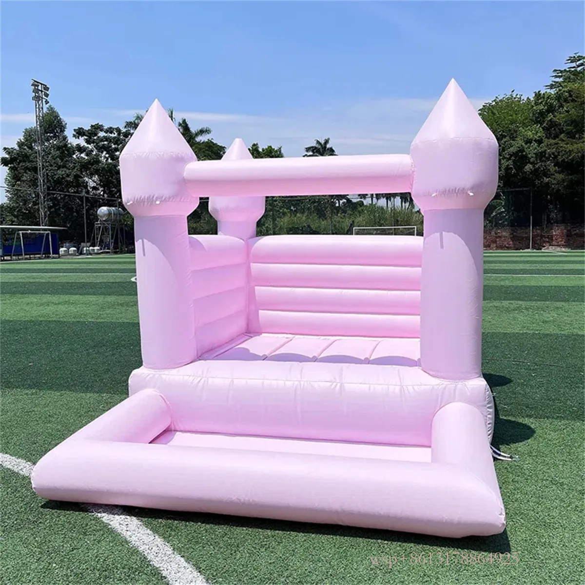 8X10ft Infiatable Pink House PVC Jumping House Bounce Castle With Air Blower