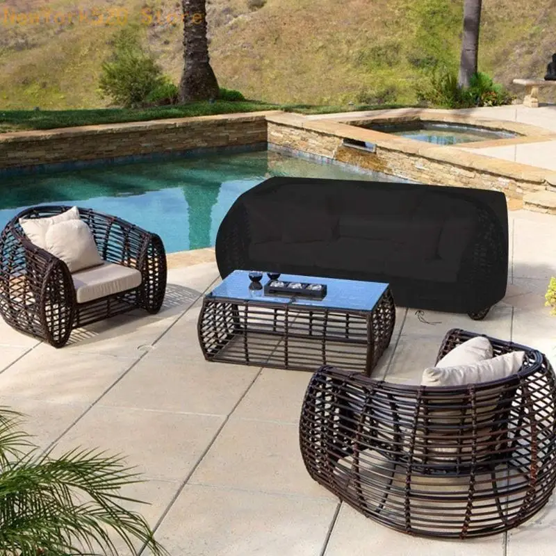 Polyester Fabric Garden for Bench Cover with Laminated Undercoating Bags Holder N84C