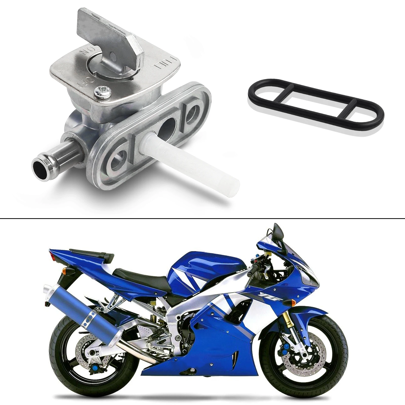 Kraftstoffhahnventil für Yamaha YZF R1 YZF-R1 YZF 1000 1000R YZ 80 490 XJ900 XT600 FZS 600 1000FZ400 TDM850 – Detail 10