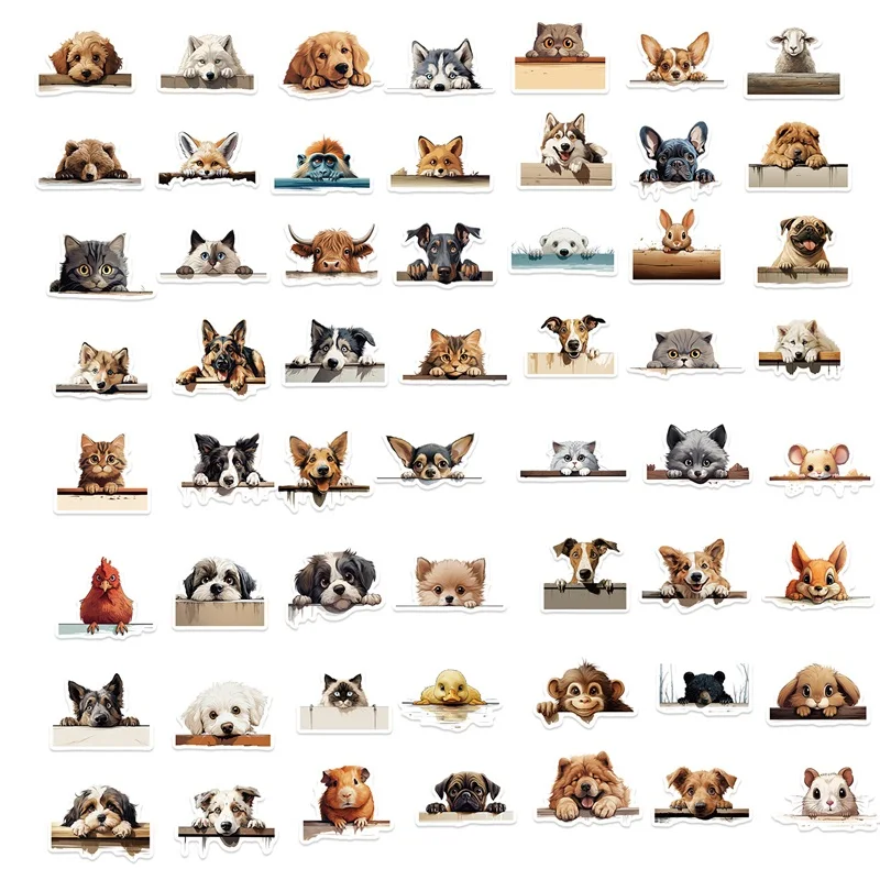 10/30/60PCS Kawaii Lay Dog PVC Sticker Aesthetic Chidlren\'s Korean Stationery Decoration Scrapbooking School Supplies for Kids