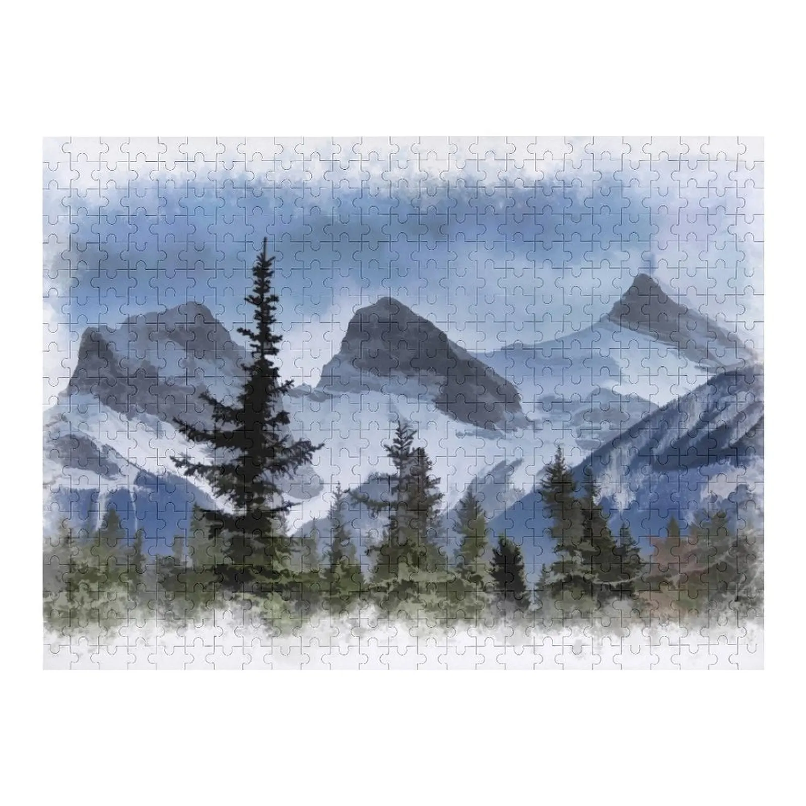 

Mystic Three Sisters Mountains - Canadian Rockies Jigsaw Puzzle Personalized Toy Customs With Photo Custom With Photo Puzzle
