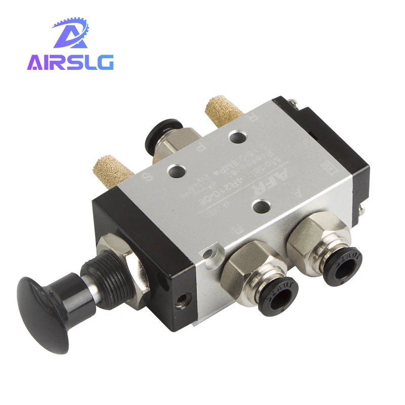 4R210-08 3R210-08  ( 1 PCS ) Pull the valve mechanical valve pneumatic switch two three-way 5 pass control cylinder valve