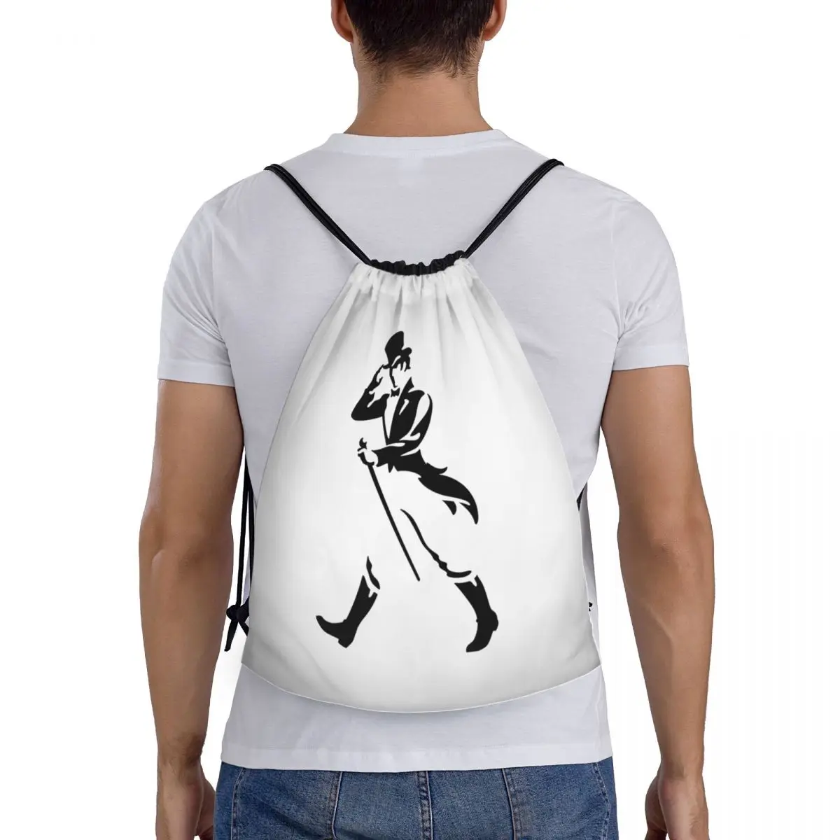 

Johnnie Walker Backpacks Fashion Portable Drawstring Bundle Pocket Sports Bag Book Bags For Travel School