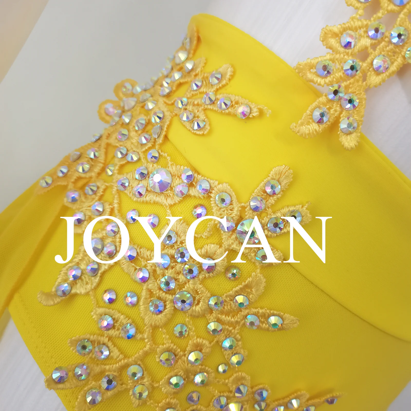 JoyCan فستان رقص غنائي أصفر ملابس رقص الجاز القطب ملابس الرقص فتاة أداء التدريب