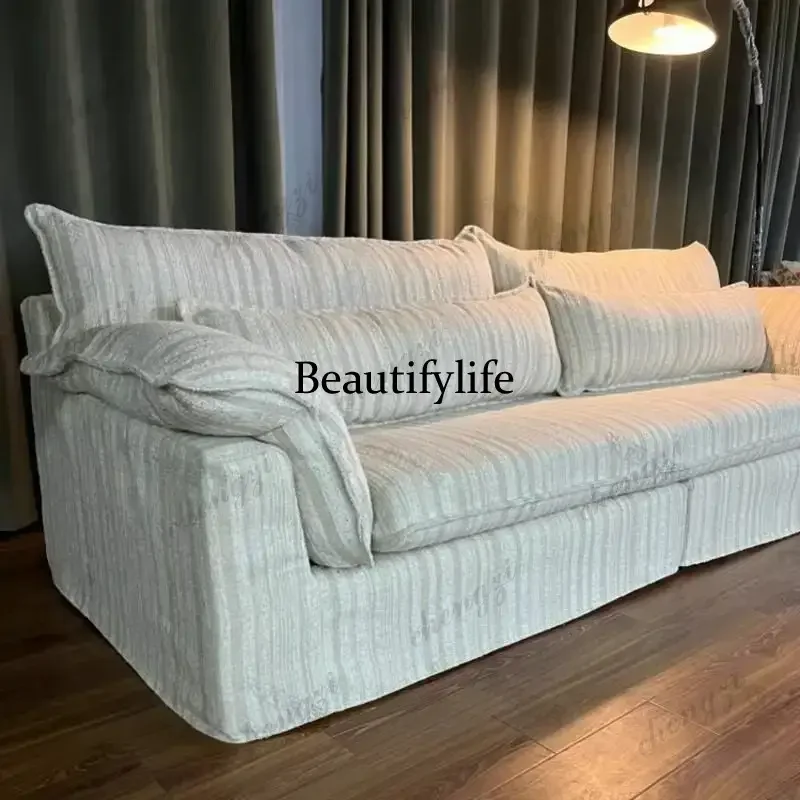 

Modern Beige Living Room Sofas Vintage Retro Luxury Lazy Living Room Sofas Boneless Leather Woonkamerbanken Furniture Home