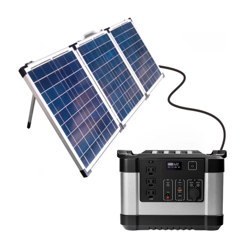 

1000w 1073wh 220v Output Light Weight Solar Generator Off Grid Portable Power Station Set For House With Panel