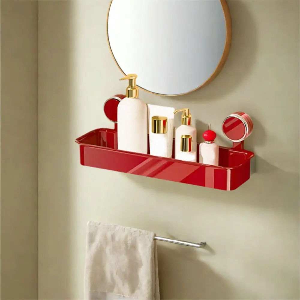 

Настенная полка для хранения на присоске, дренажный пластиковый стеллаж для хранения душа, съемный держатель для шампуня для унитаза без удара для дома