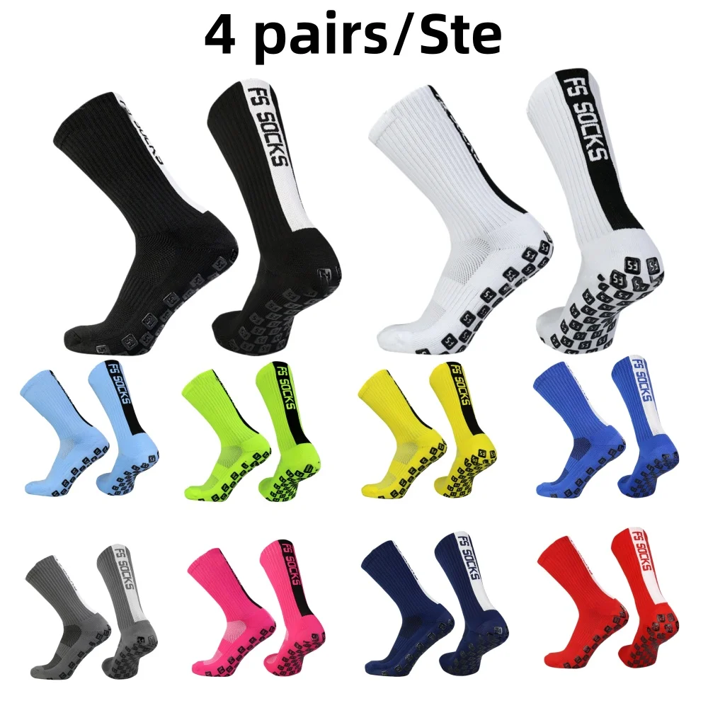 

4Pairs/Set Men Women Towel Bottom Athletic Socks for Football Basketball Baseball Rugby Soccer Running Tennis Non Slip