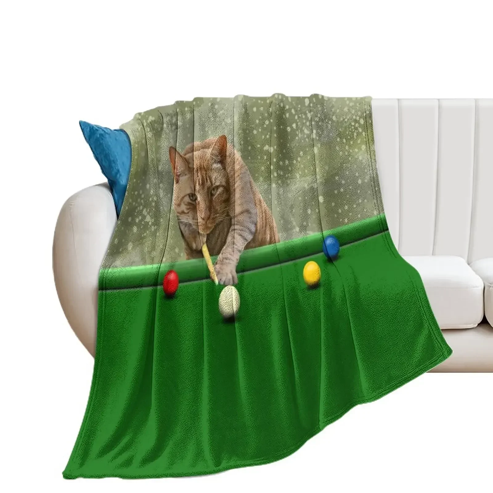 SNOOKER CAT Throw Blanket decorative Plaid on the sofa manga Blankets