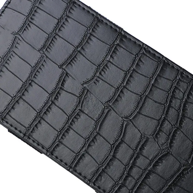 طويل التمساح طباعة المال كليب الرجال متعددة فتحة بولي Leather حافظة بطاقات جلدية منظمة وثائق السفر بلون المرأة المحفظة #6