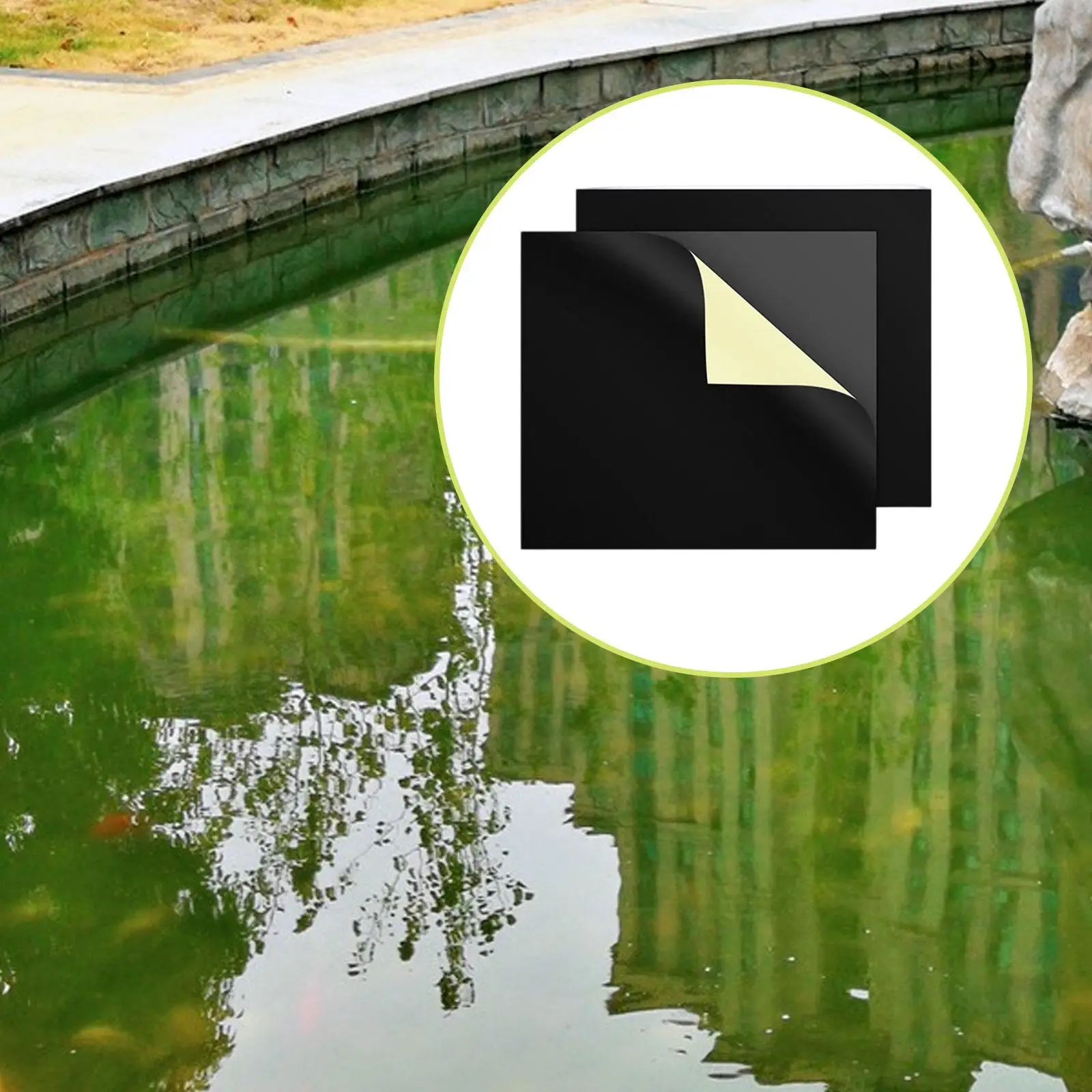 

Pond Liner Repair Patches Easy to Apply Strong Adhesive Watertight Seal for Outdoor Projects Gutter Accessories Maintenance Roof