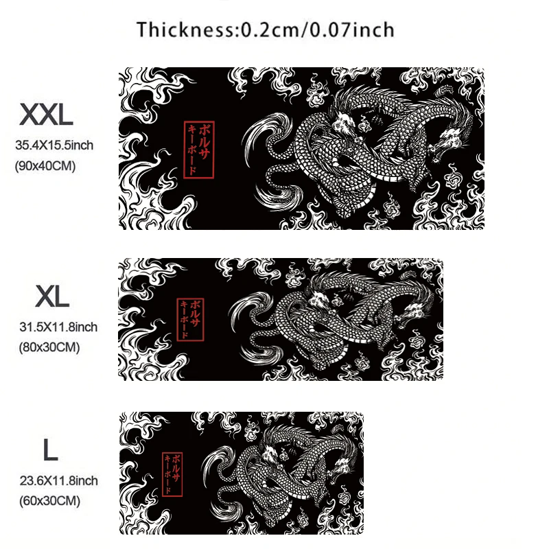 Japanese Art Dragon Mouse Pad Gaming XL Home New HD Mousepad XXL Keyboard Pad Non-Slip Office Carpet Laptop Mice Pad Mouse Mat image 4