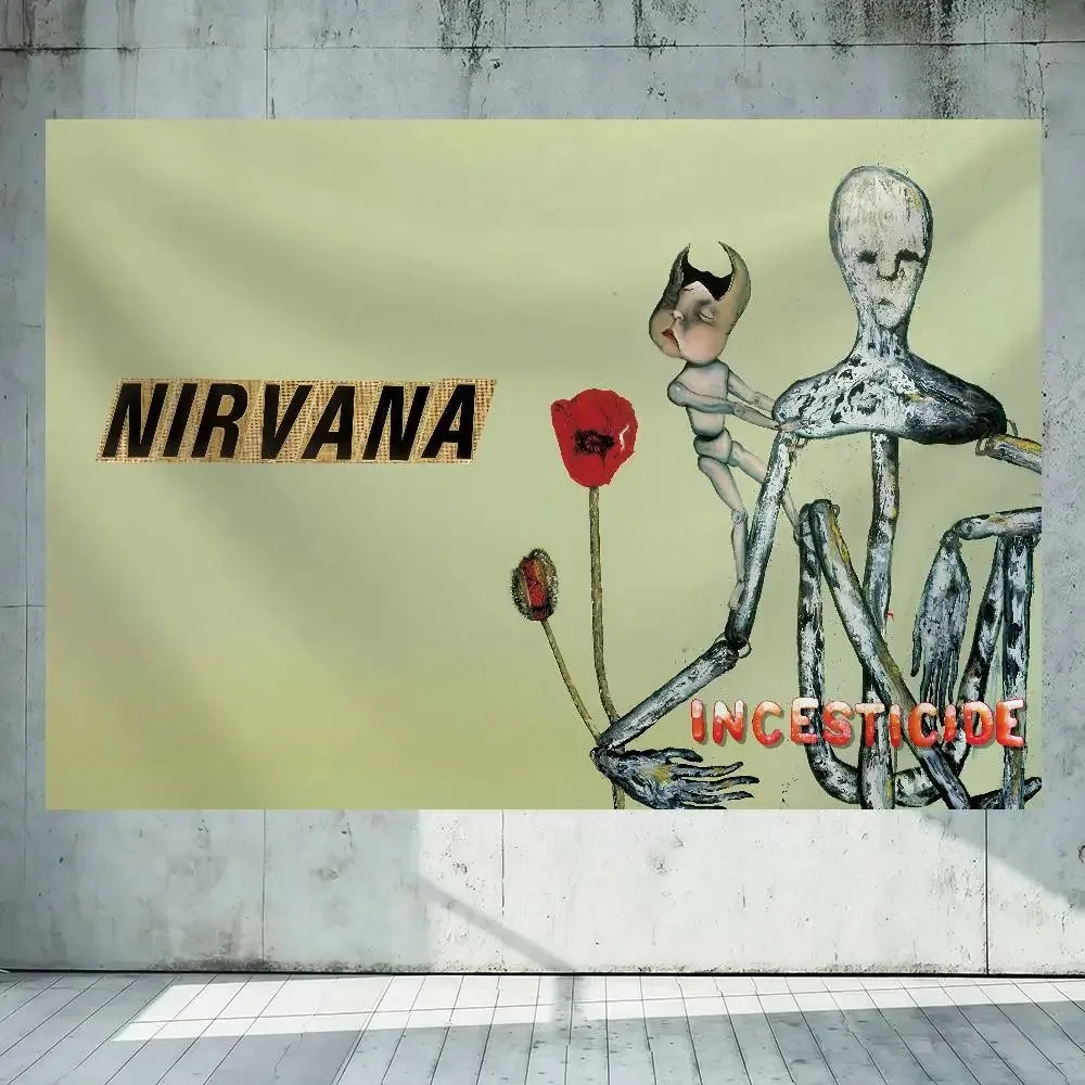 Band Nevermind N-Nirvana-S  Flag Decoration Outdoor Picnic Party Home Camping Party Art Hanging Banner