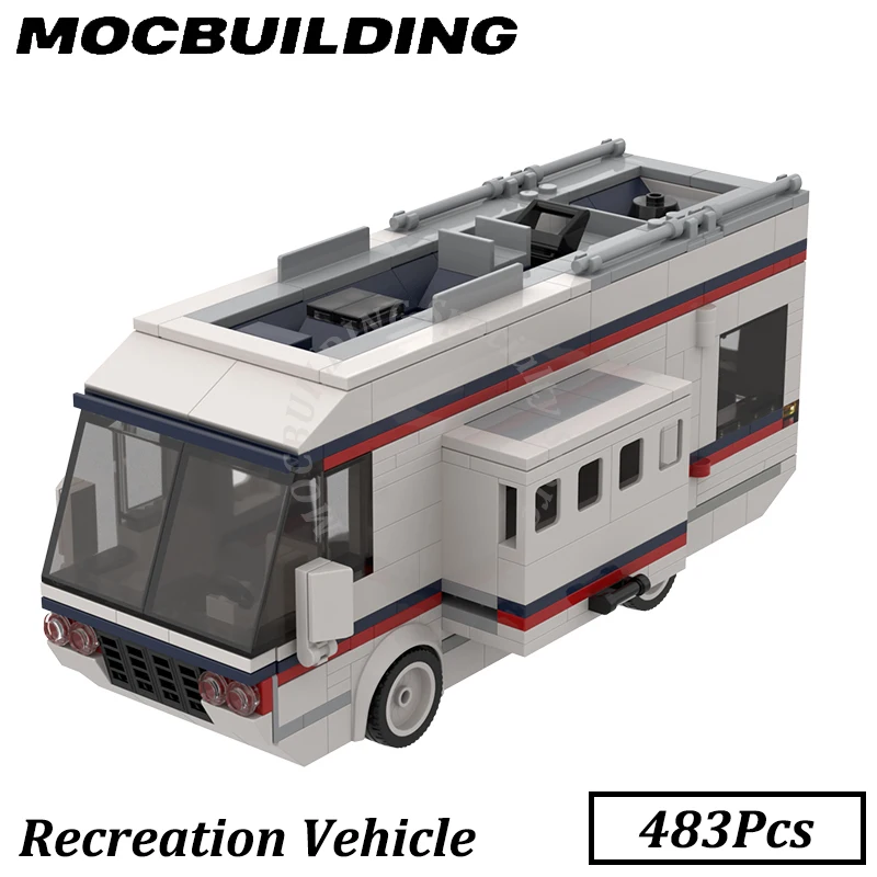 

Recreation Vehicle Car Moc Building Block Model Set Bridge DIY Brick Toy Gift Christmas Present