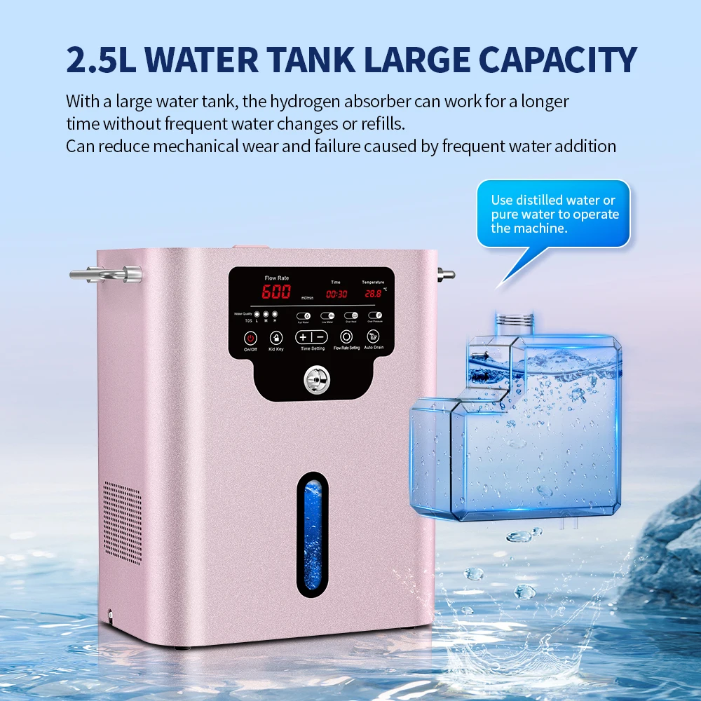 SUYZEKO Hydrogen Inhalation Device 600ML H2 Inhaler&Hydrogen Water Generator Hydrogen Molecules Therapy for Health Purification