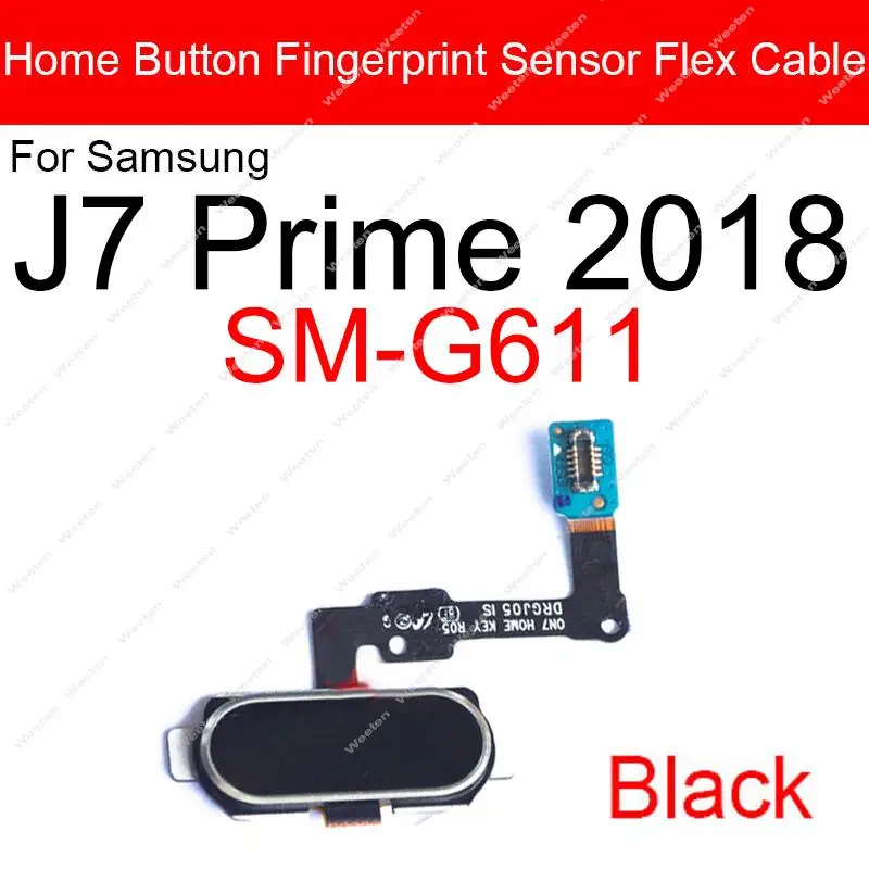 Home Button For Samsung Galaxy J7 Prime 2016 SM-G610 J7 Prime 2 2018 SM-G611 Menu Key Flex Cable Repair Parts