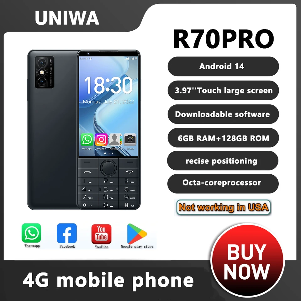 4Gスマートフォン DOOV R70 pro Google携帯電話 4インチIPS 6GB+128GB