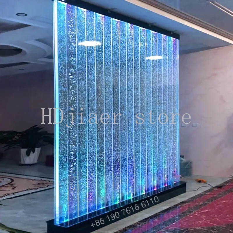 

Modern Custom Home Decoration LED Water Bubble Wall 16 Color Acrylic Panel Wall Partition Room Divider Design Waterfall Fountain