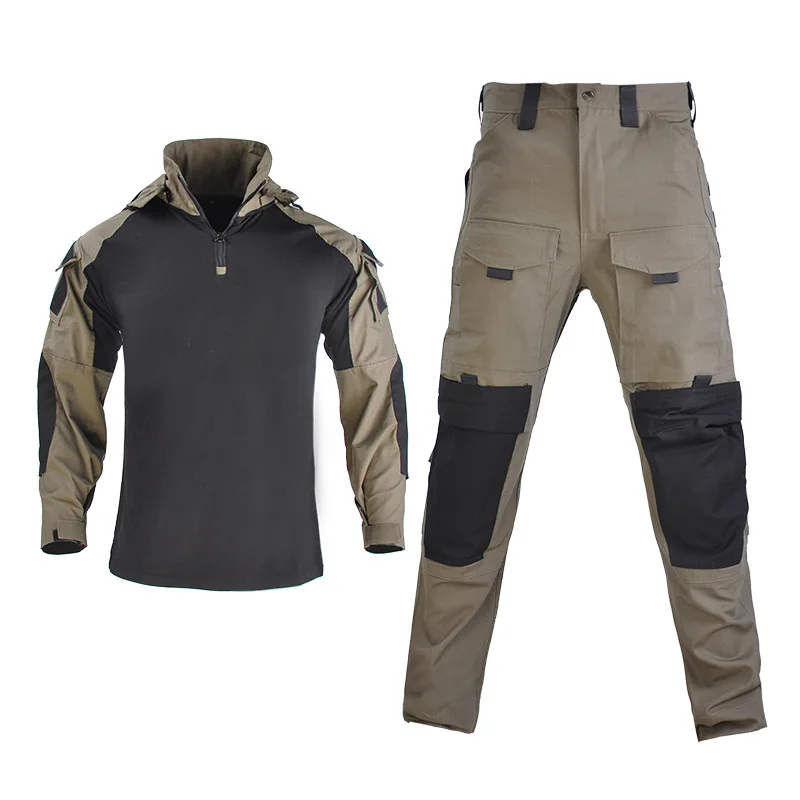 Lynjacye Big Size Combat Uniform Sets Mens Quick-dry Suit Outdoor Hunting Training Shirt Pant 2 Piece Sets Hiking Suit