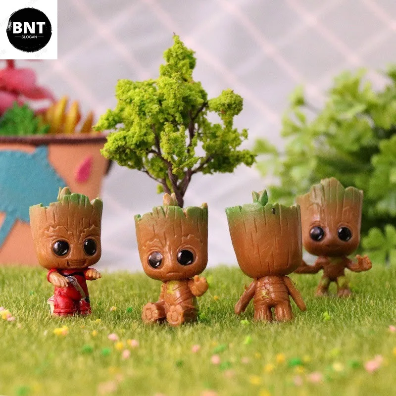 

Marvel The Avengers Groot Cartoon Doll Decoration Anime Action Figure Cute Toy Decoration Q Figural Model Children Birthday Gift