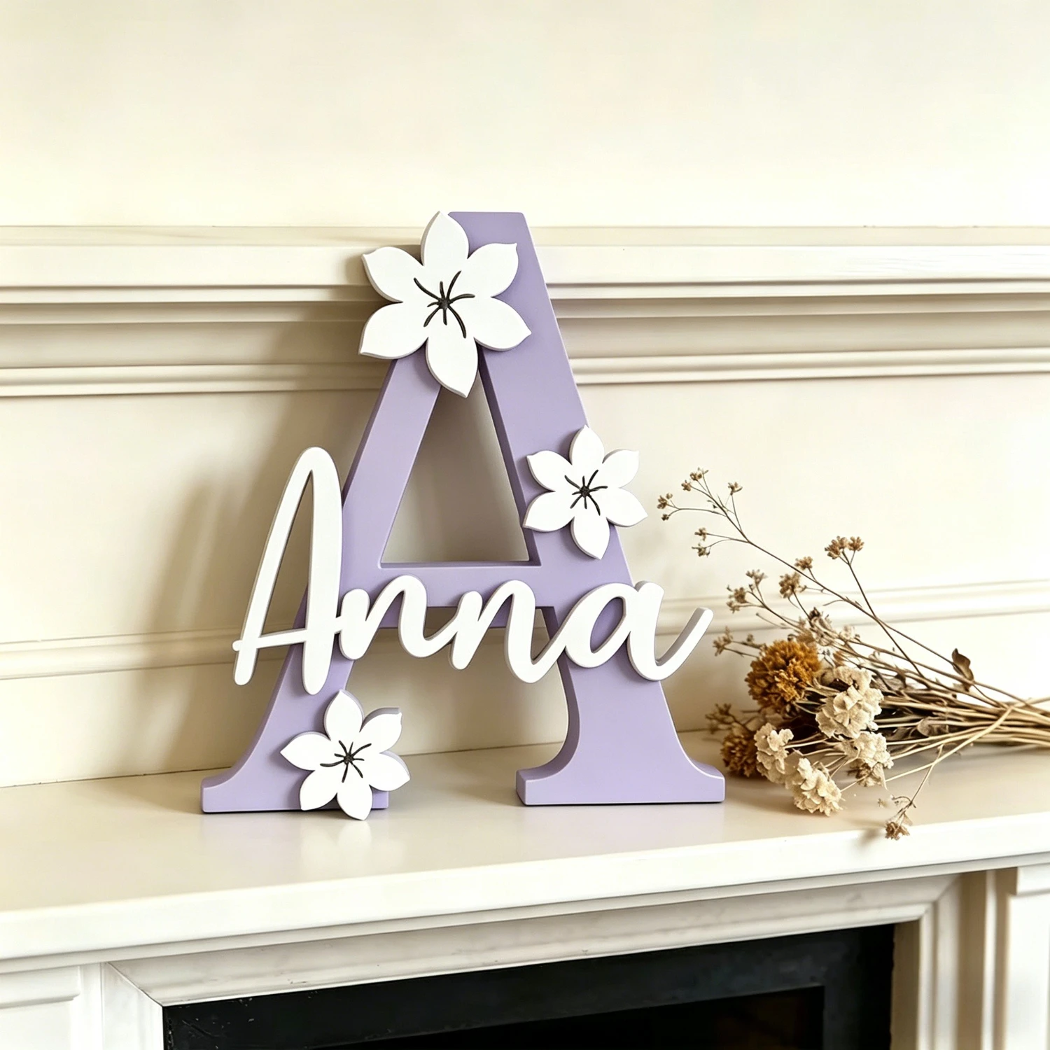 1pc Custom Initial Letter Wood - Wooden Letter Sign 评论和价格