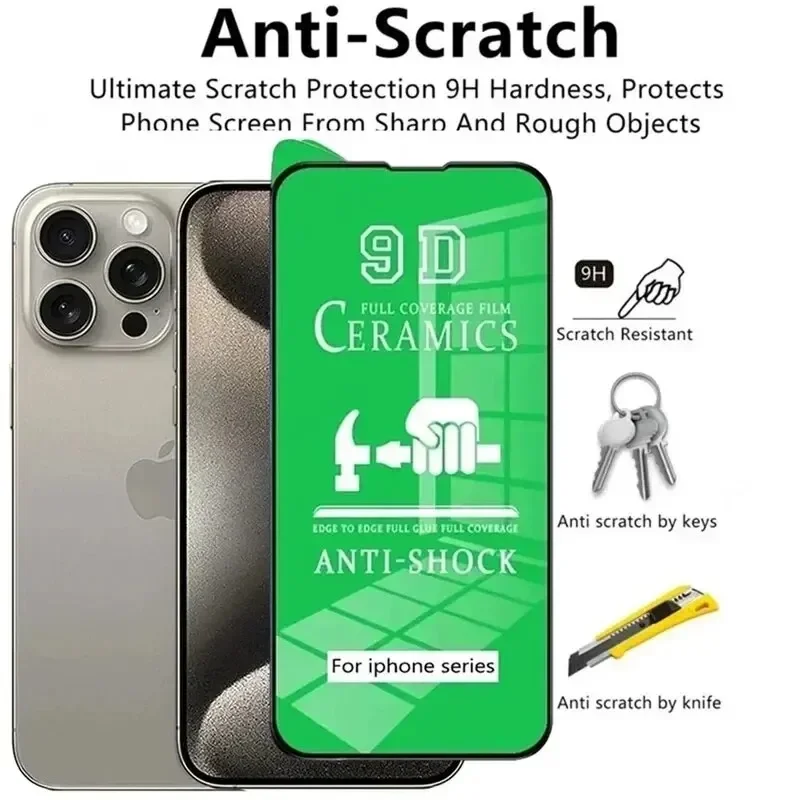 5 шт. 9D мягкая керамическая пленка для iPhone 15 14 12 11 13 Pro Max Mini Защитная пленка для экрана для iPhone 15 Plus без стекла