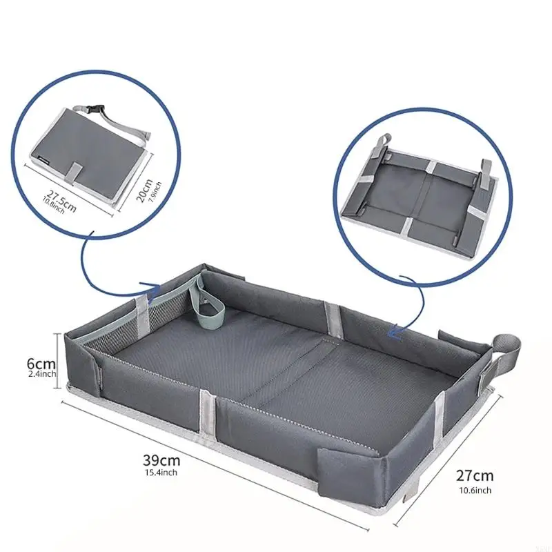 Bandeja dobrável conveniente x5xe com ângulos visualização ajustáveis ​​Crianças entretenimento viagem para crianças