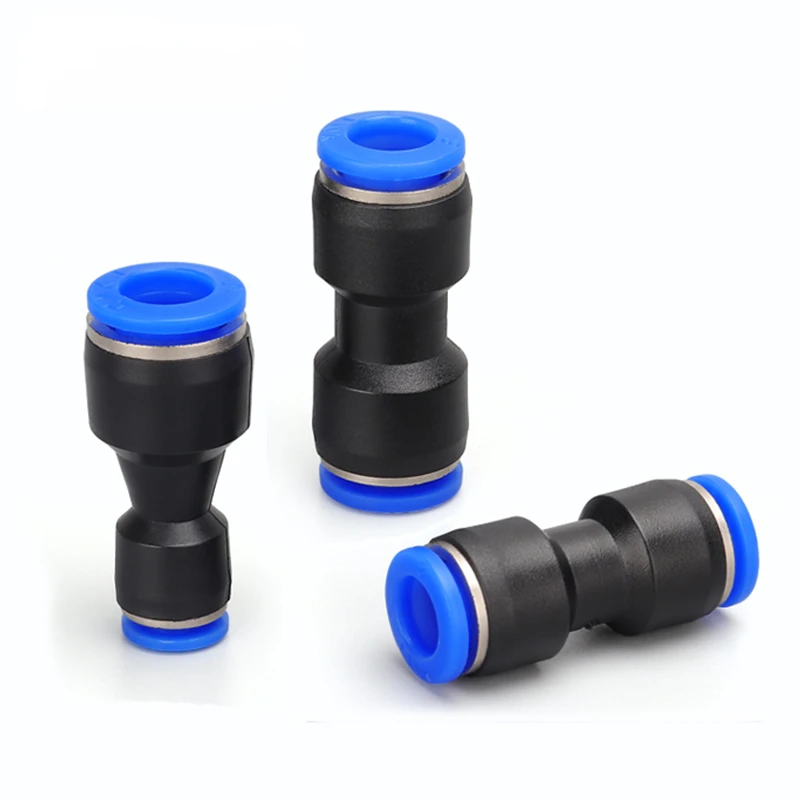 Pneumatic Fittings Fitting Plastic Connector PU PG 4mm 6mmTo 8mm 10mm Air Water Hose Tube Push in Straight Gas Quick Connectors