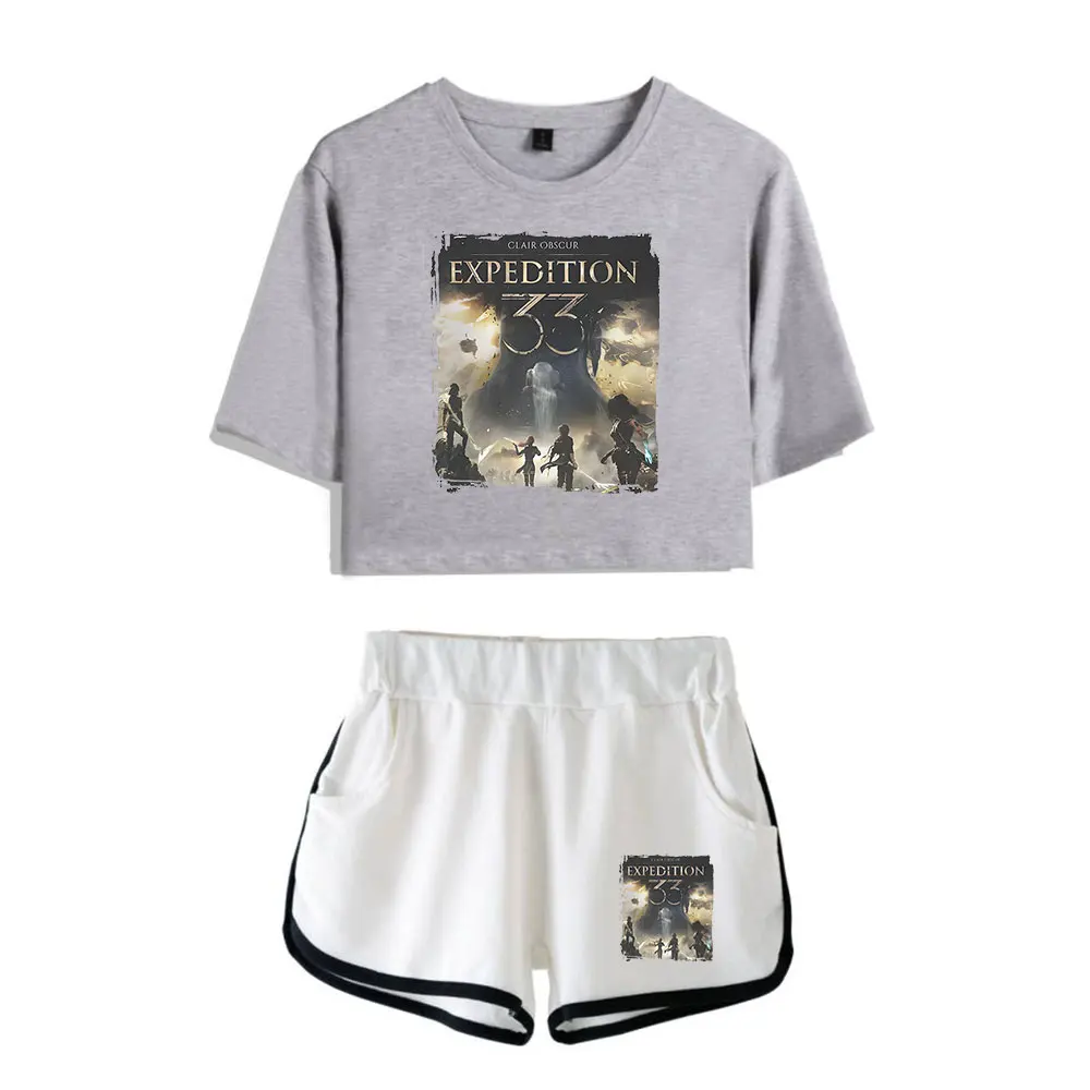 Hot Game Clair Obscur Expedition 33 Merch Tops Two Piece Set