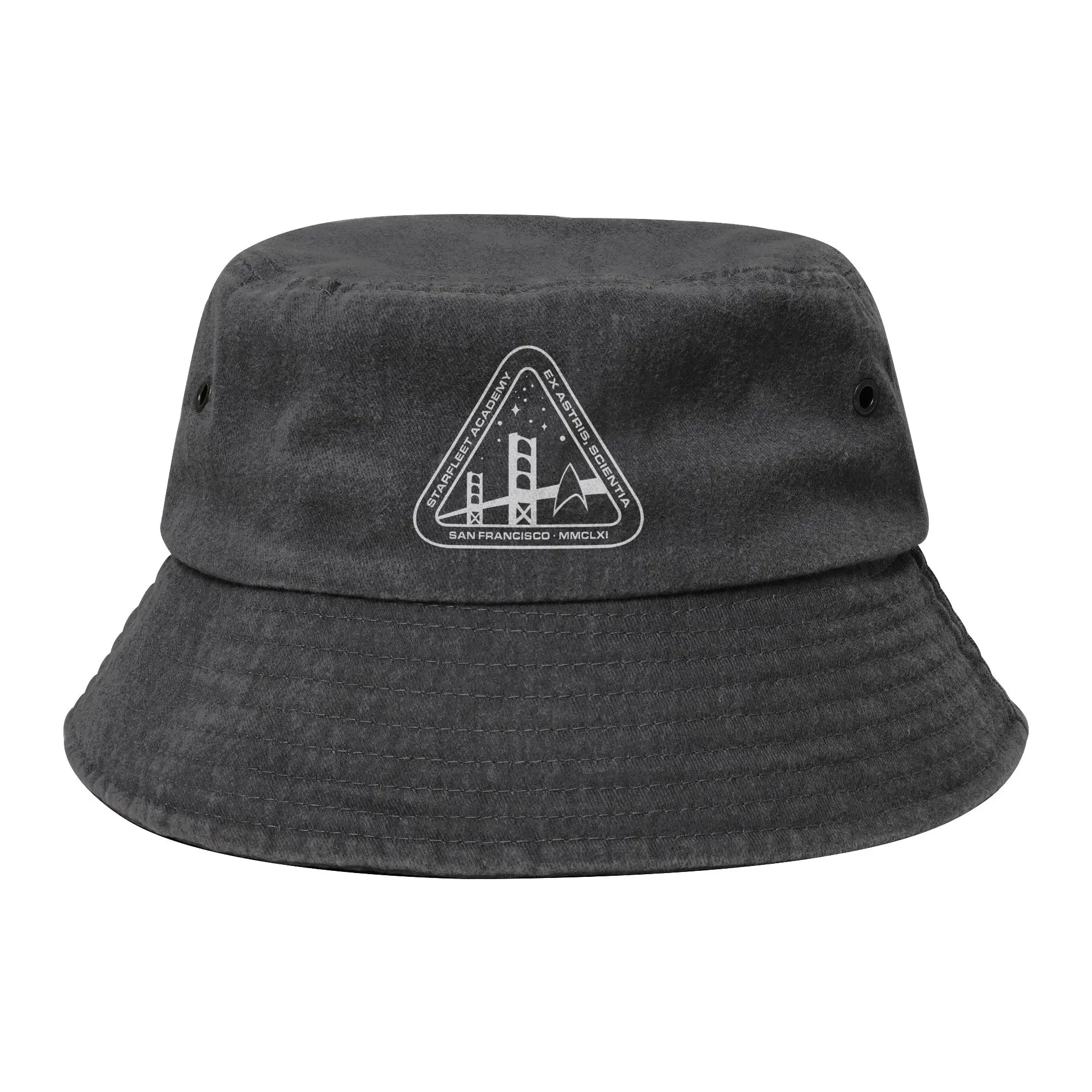 Summer Beach Hatwear Stars Treks White Academy Logo Bucket Hats Trendy Woman Sun Hat  Panamka Fishing Hat Outdoor Sports