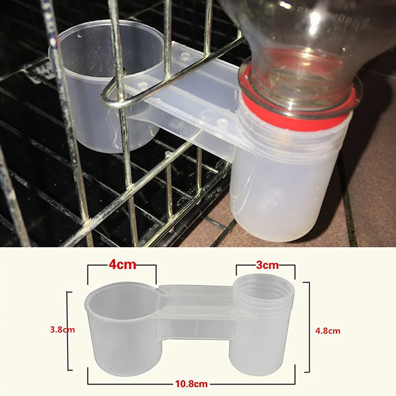 Double Nozzle Plastic Pet Bird Water Drinker Feeder Bottle Cup For Cats, Chickens,Pigeons,Parrots,and Hamsters For Family Gar