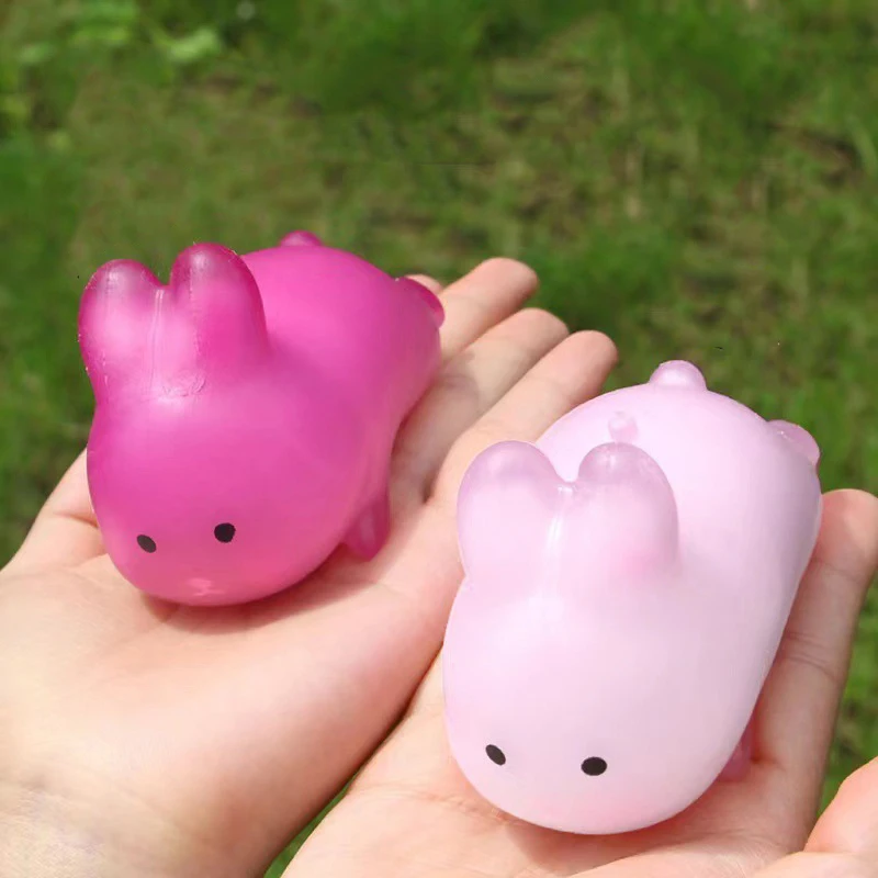 Cute Rabbit Pinching Joy Toy Change Color Squeeze Toy Anti-stress Ball Slow Rebound Relieves Stress Children's Healing Gift