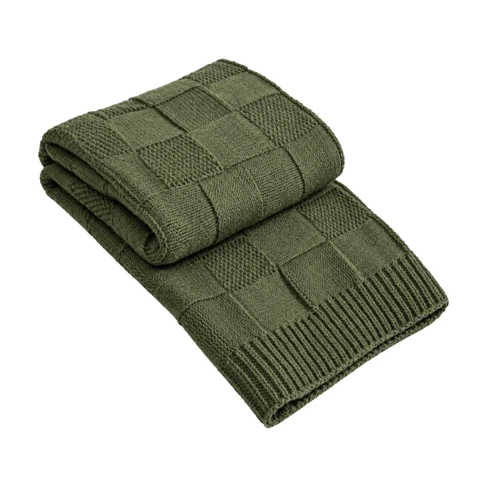 Geometric Knit Throw Blanket Washable Polyester Soft Luxurious Couch Cover for Living Room Bedroom Use