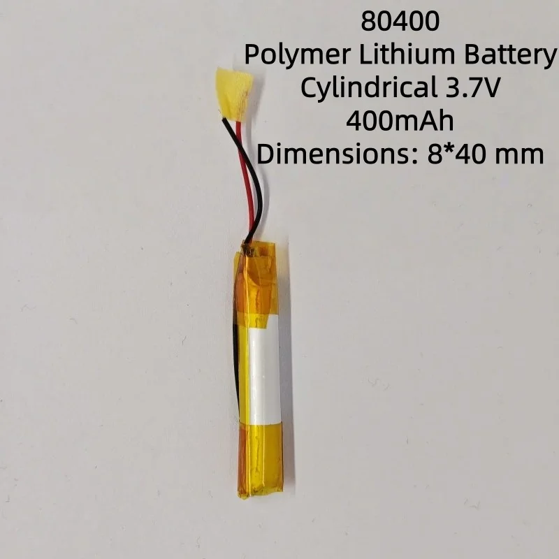 

Литий-полимерный цилиндрический аккумулятор 80400-500 мАч, 3.7В, с током разряда 5-15C, для электронных игрушек и светодиодного освещения