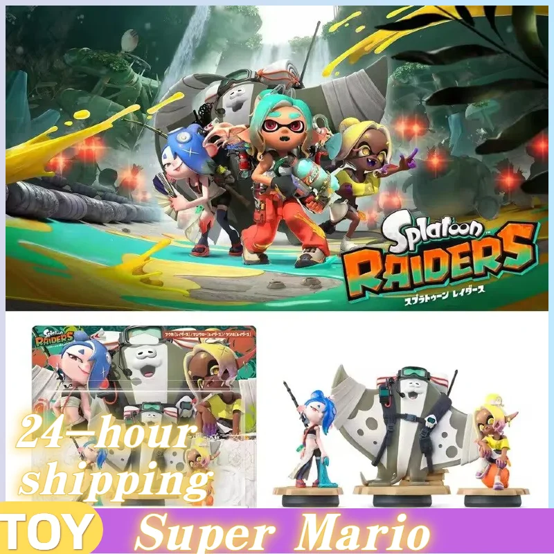 Nintendo Amiibo Splatoon Raiders 3in1 Amiibo Set Fuuka Utsuho Mantaro NFC Figure For Switch OLED Lite Game Accessory Collectible