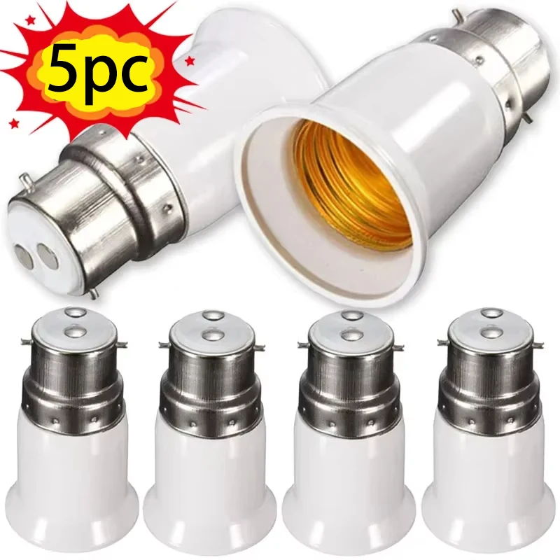 3/5pcs LED Lamp Adapter B22 to E27 Bulb Sockets Converter Lamp Base Conversion Holder Light Bulb Socket Accessory