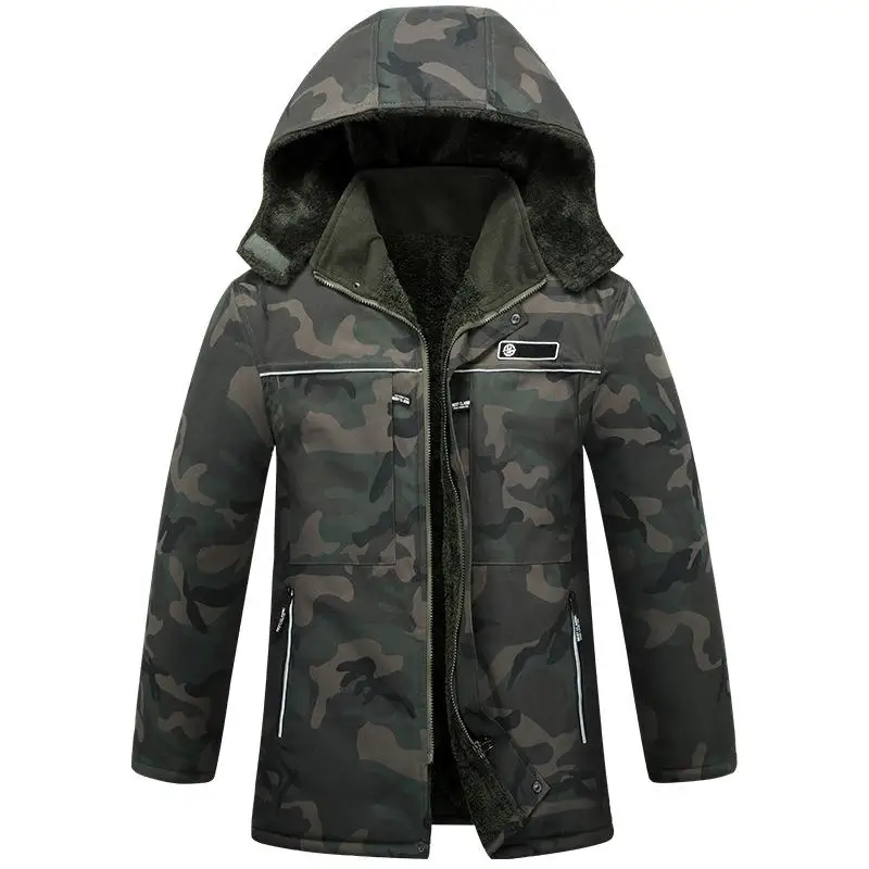Outdoors Winter Thickening Workshop Workwear Men's Coat Painter Factory Camouflage Adventure Mountain Climbing Waterproof Jacket