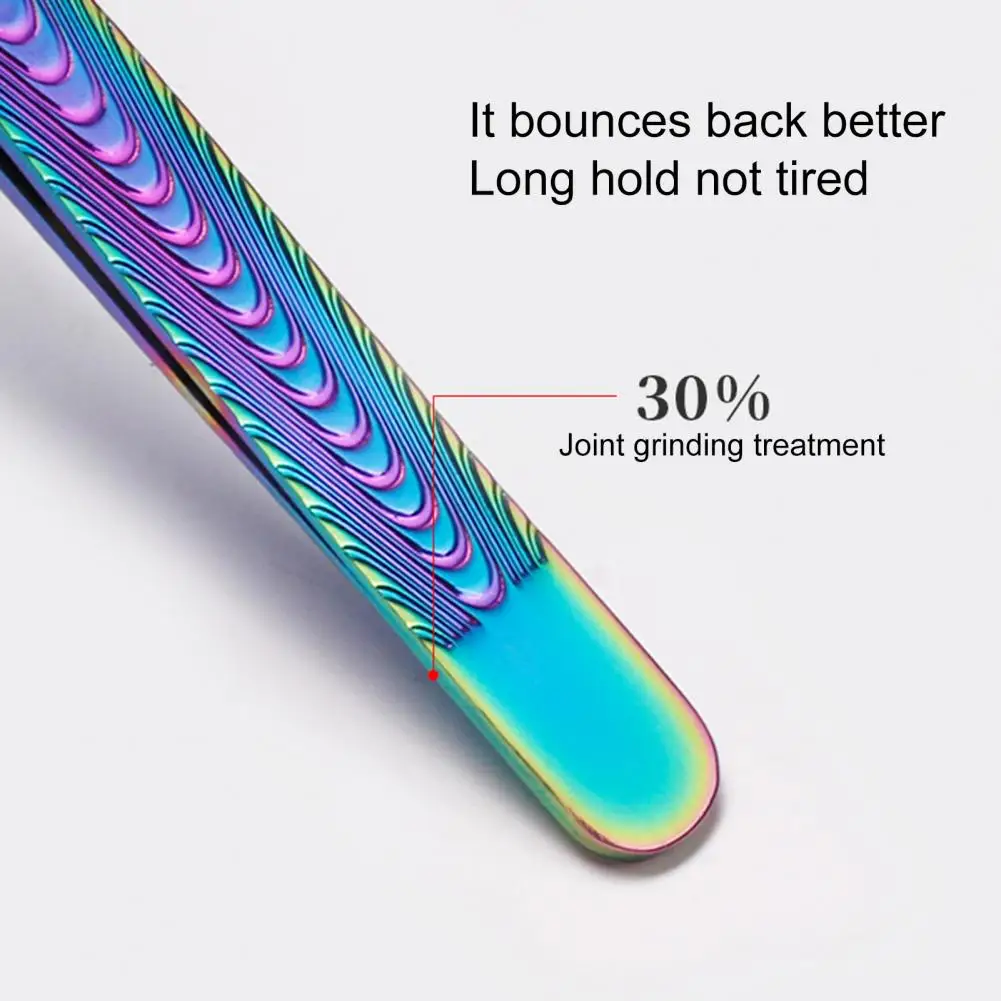 Beautiful Non-dropping Nail Art Tweezer Ergonomic Design False Eyelashes Applicator Auxiliary Tool Eyelash Extension